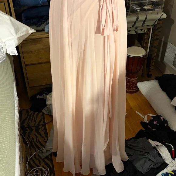 Amsale Halter Pink Dress Gown - 8 - Picture 2 of 7